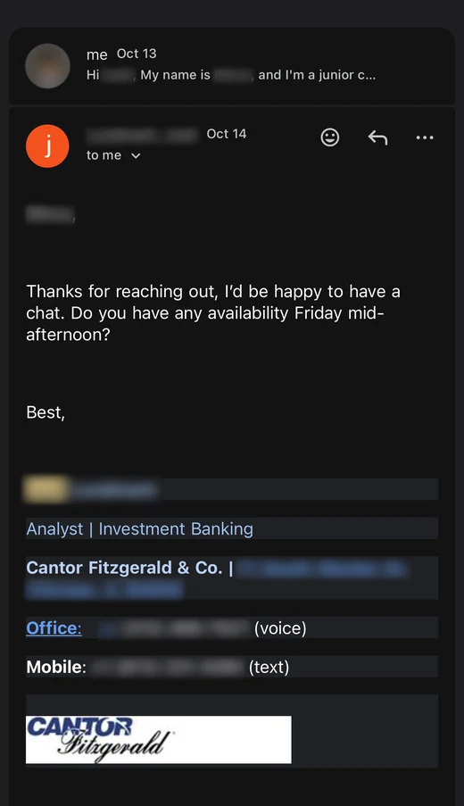 A Cantor Fitzgerald analyst asks about Friday mid-afternoon.